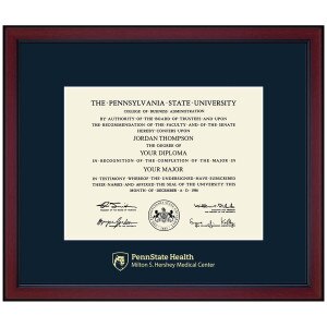 #112 Penn State Health certificate frame Academy (Mahogany)